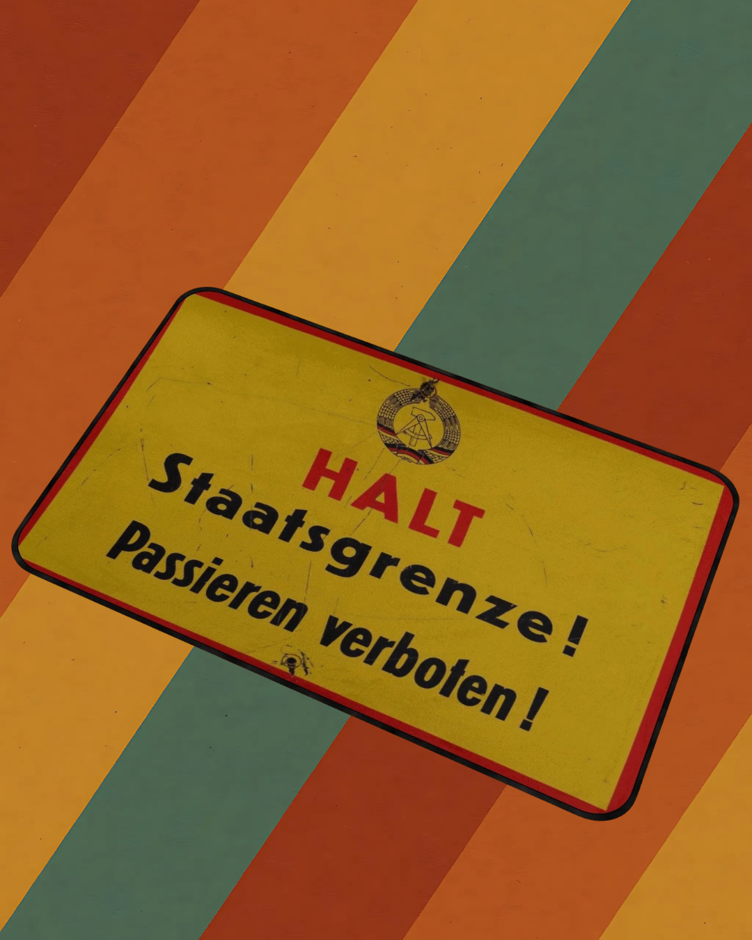 Fußmatte HALT Staatsgrenze