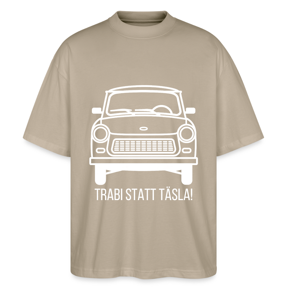 Trabi statt Täsla – T-Shirt mit DDR-Motiv - stone
