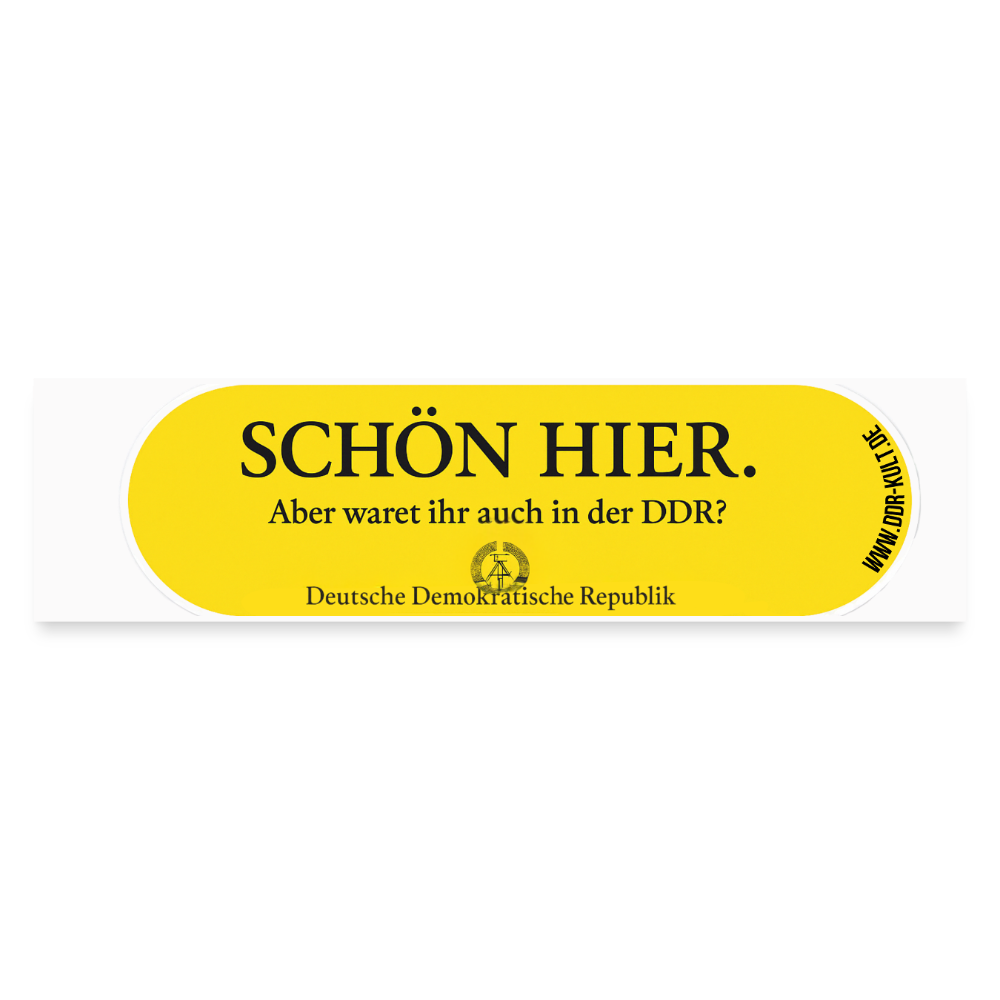 SCHÖN HIER. Aber waret ihr auch in der DDR? – Sticker im Retro-Design - white matte