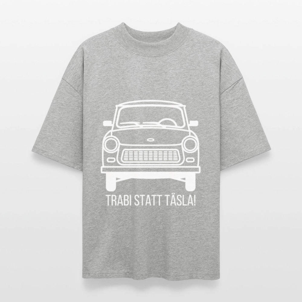 Trabi statt Täsla – T-Shirt mit DDR-Motiv - heather grey