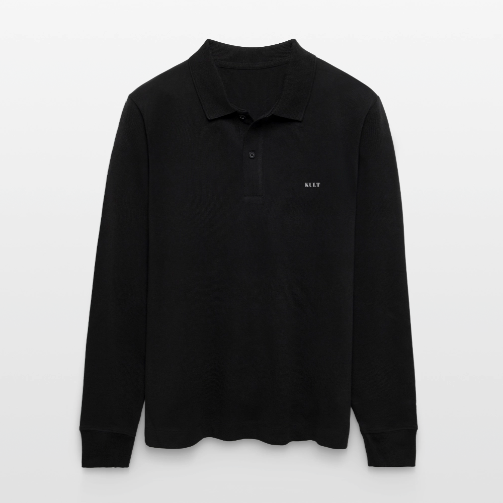 Stanley/Stella Organic Unisex Long-Sleeved Polo Shirt Prepster - black