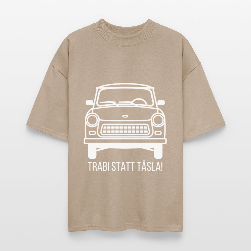 Trabi statt Täsla – T-Shirt mit DDR-Motiv - stone