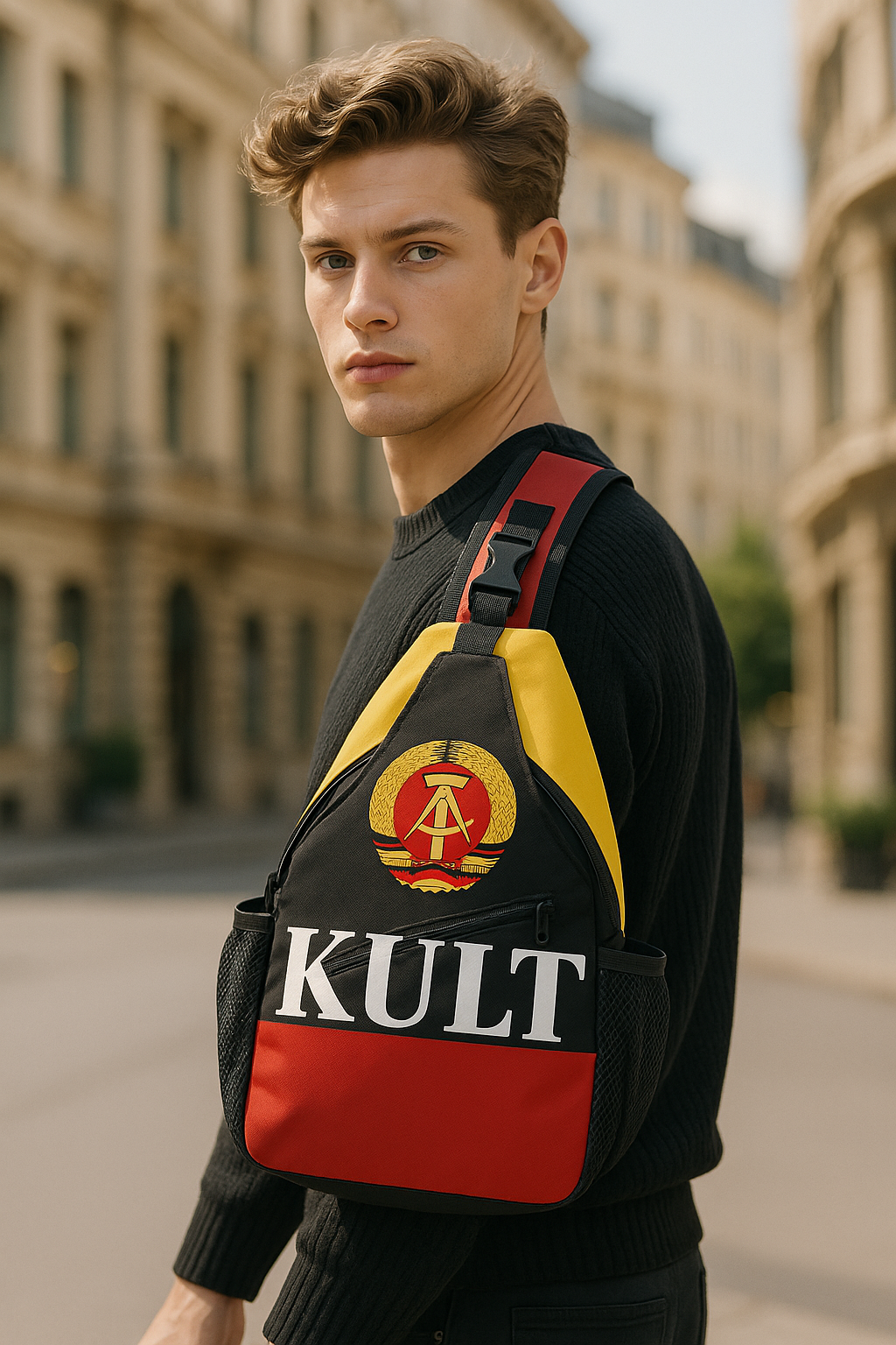 DDR Umhängetasche KULT Design mit Wappen