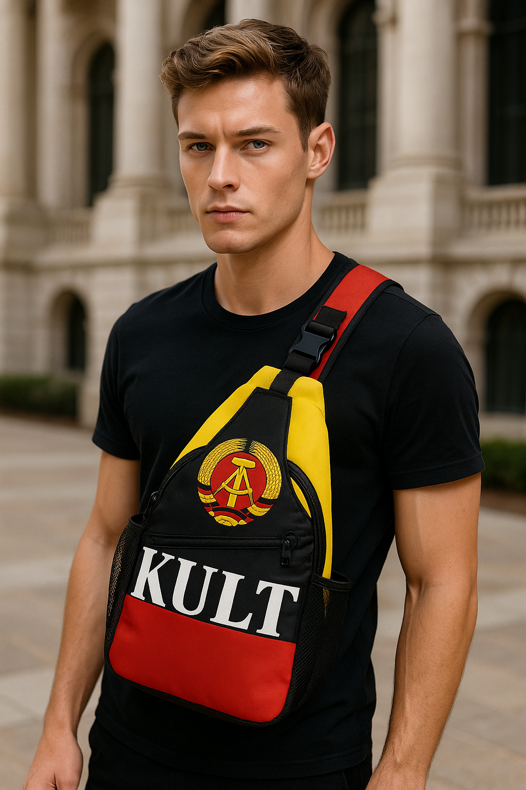 DDR Umhängetasche KULT Design mit Wappen