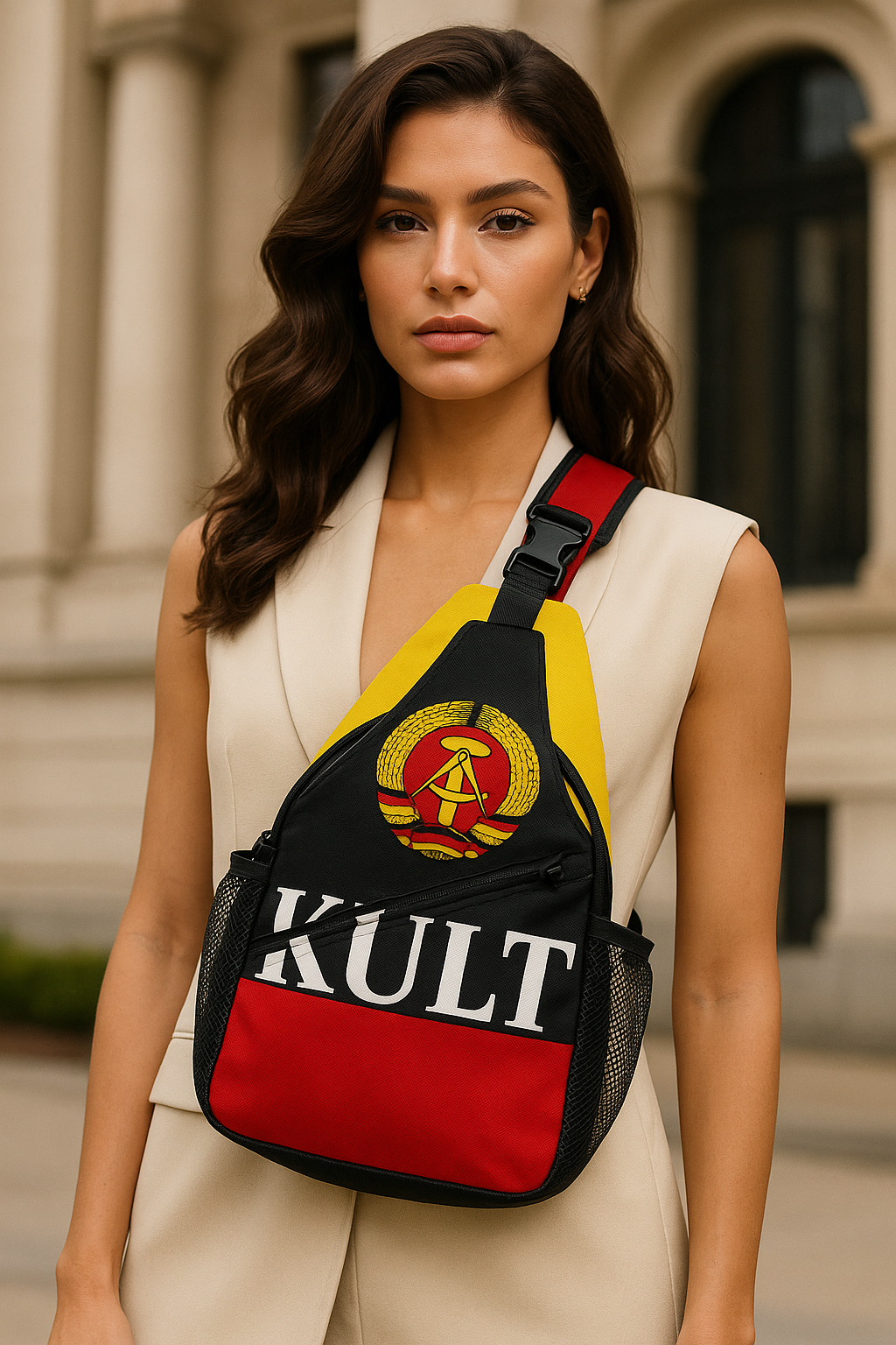 DDR Umhängetasche KULT Design mit Wappen