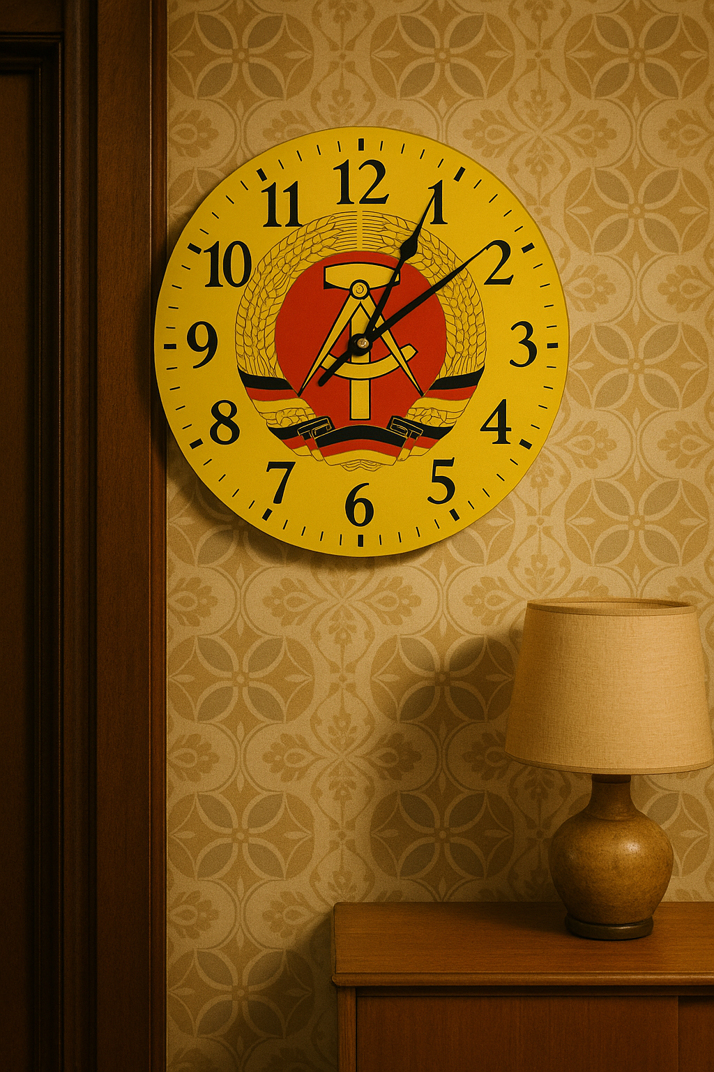 DDR Wanduhr mit Wappen in 3 Größen