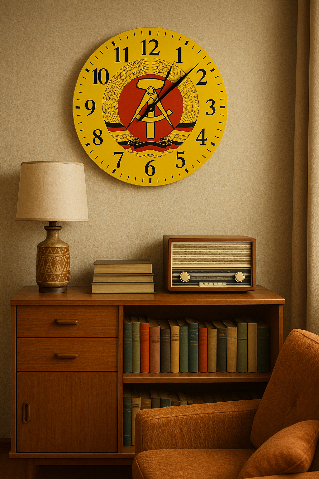 DDR Wanduhr mit Wappen in 3 Größen