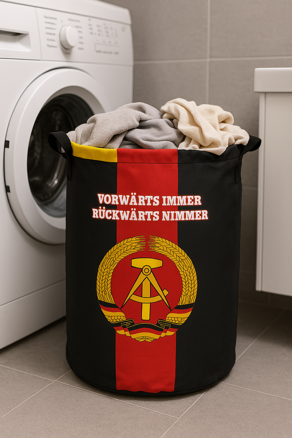 DDR Wäschekorb mit Wappen & KULT Schrift