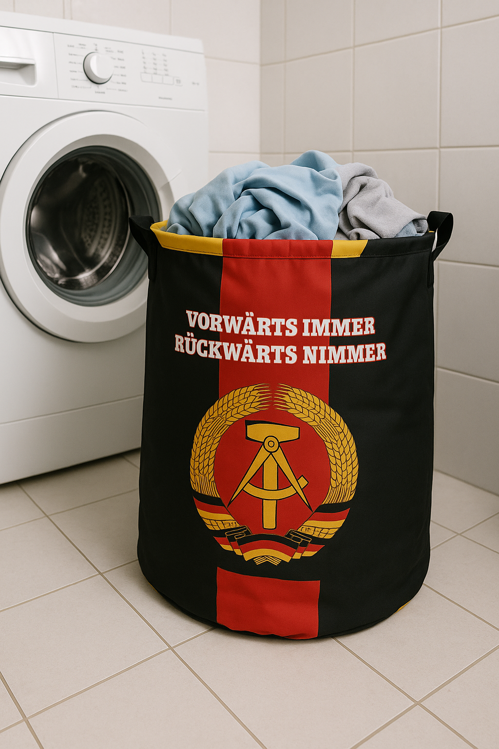 DDR Wäschekorb mit Wappen & KULT Schrift