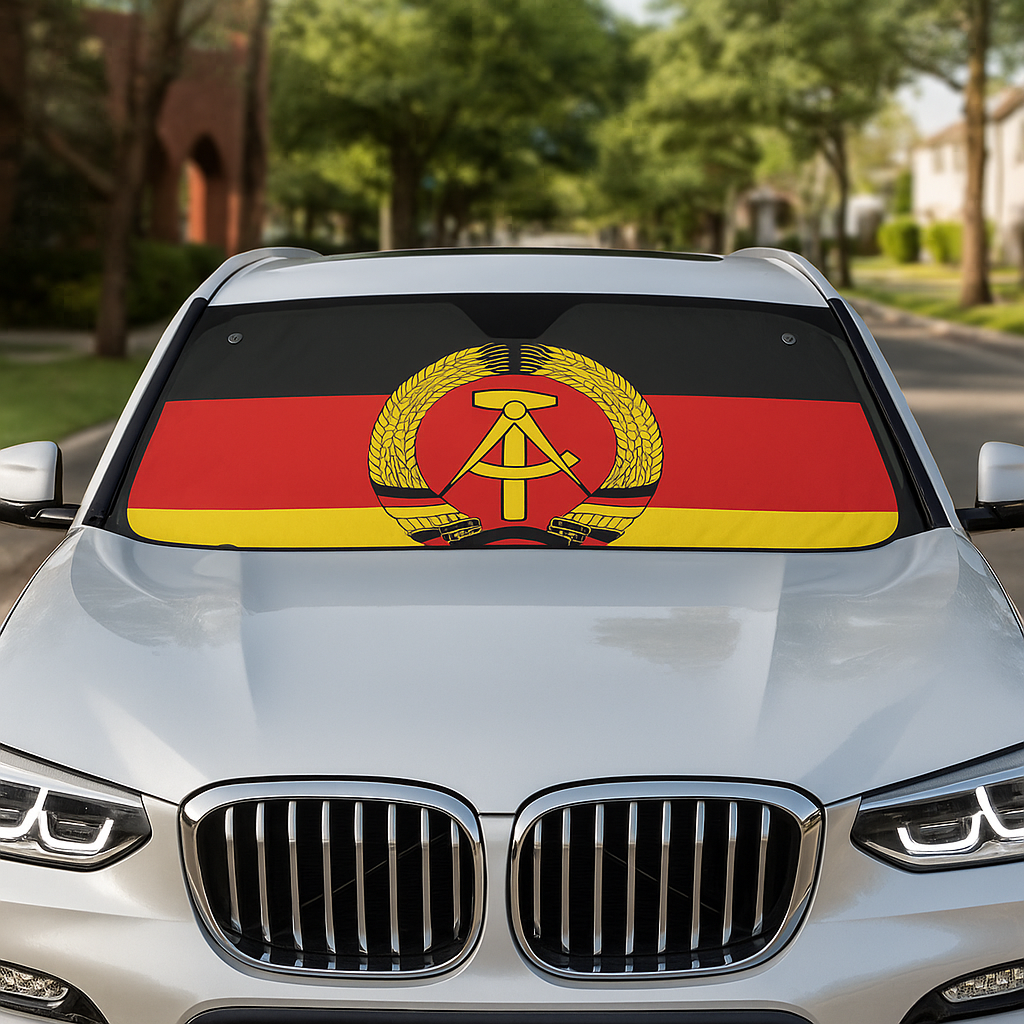 DDR Auto Sonnenblende mit Fahne