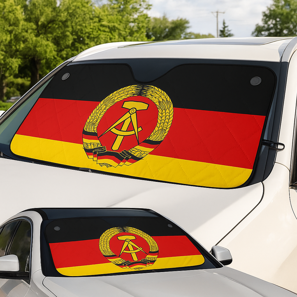 DDR Auto Sonnenblende mit Fahne