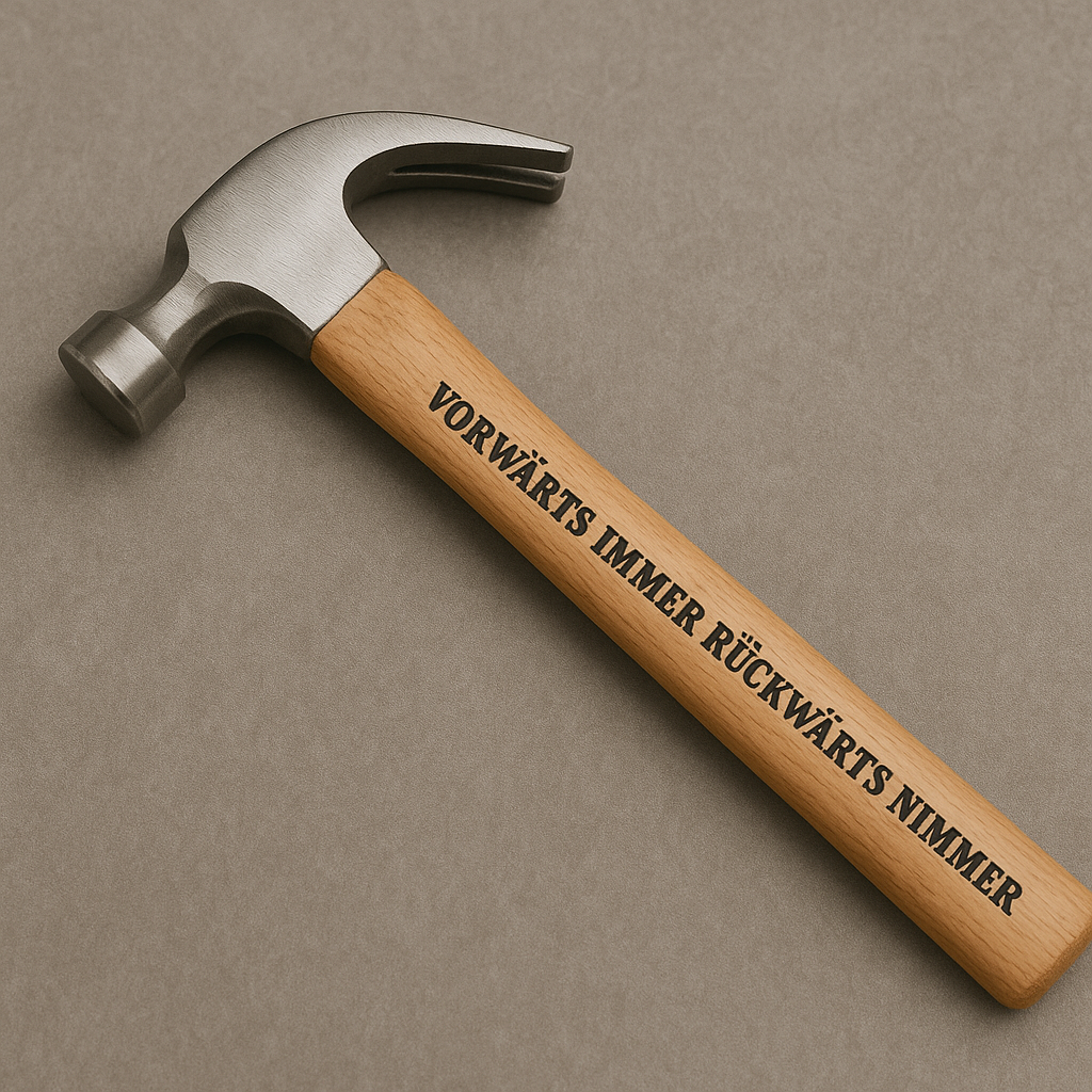 DDR Hammer Vorwärts Immer Gravur