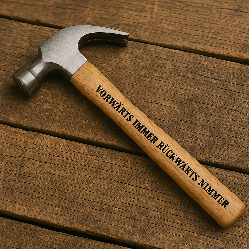 DDR Hammer Vorwärts Immer Gravur