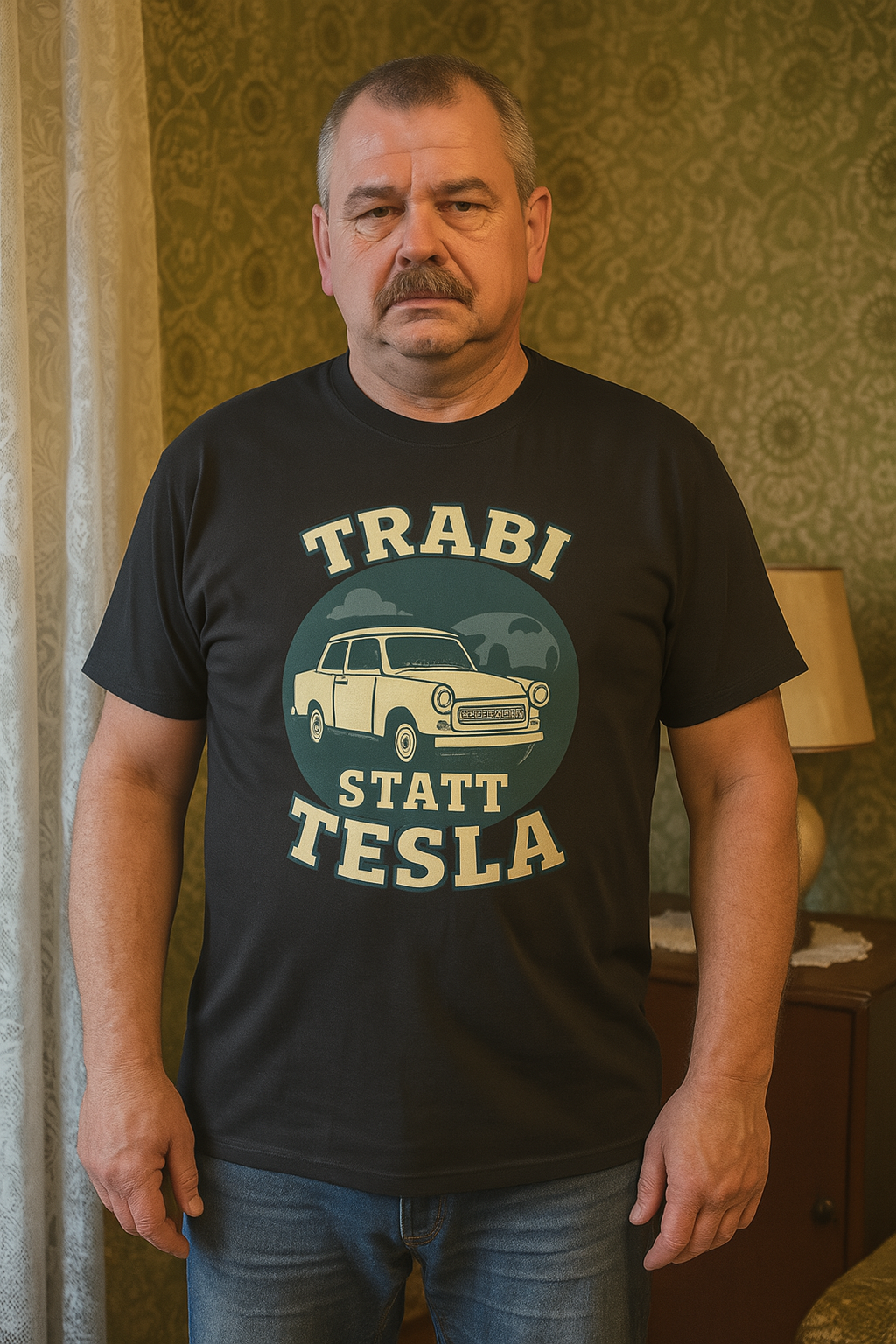 TRABI STATT TESLA T-Shirt DDR Kult