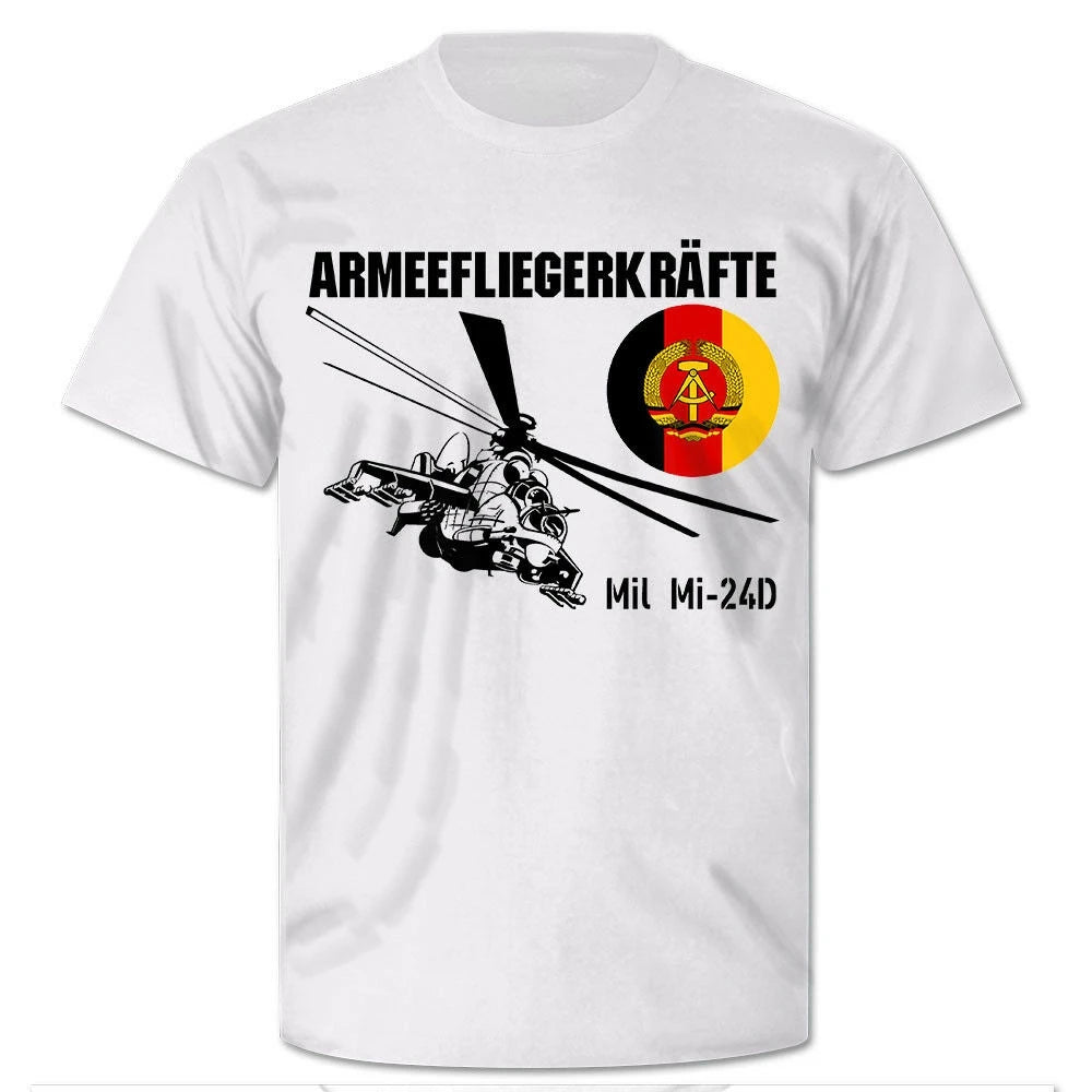 Armeefliegerkräfte T-Shirt – Mil Mi-24D Kampfhubschrauber der DDR