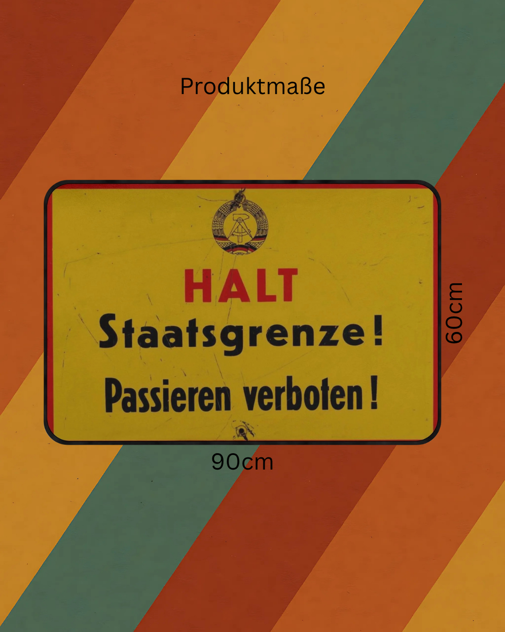Fußmatte HALT Staatsgrenze