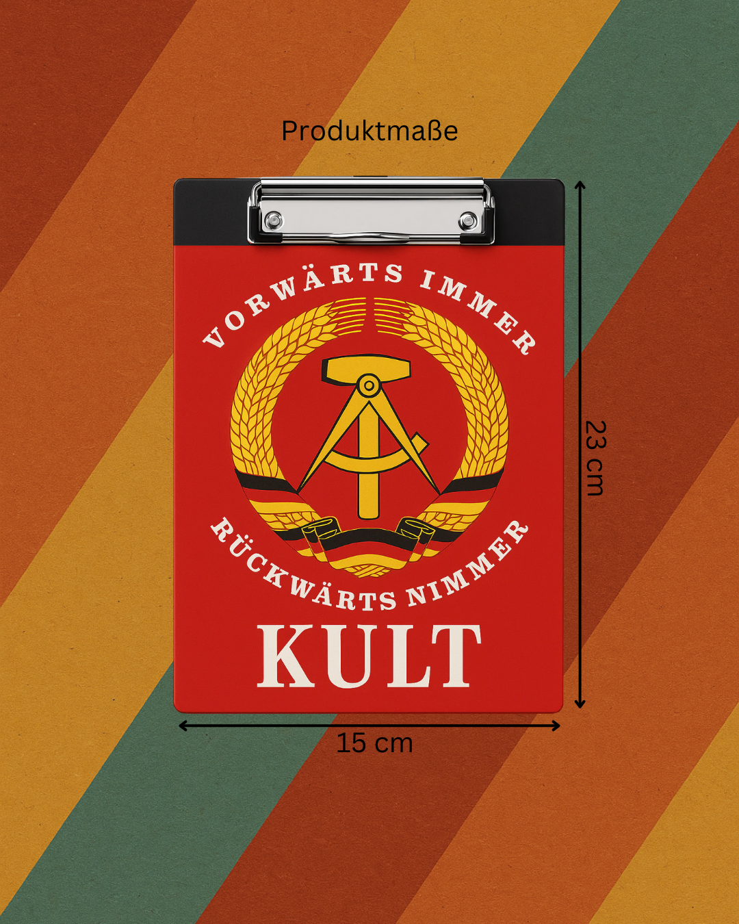 DDR Schreibbrett Holz A5 Kult Design