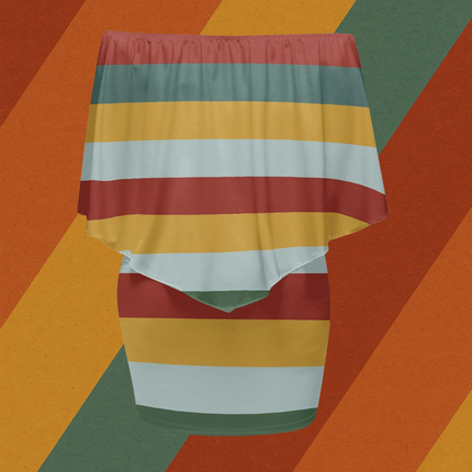 Kleid Retro Streifen