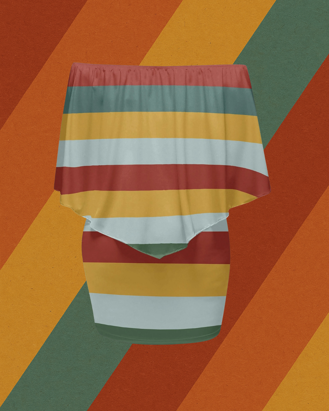 DDR-Retro-Streifen Kleid