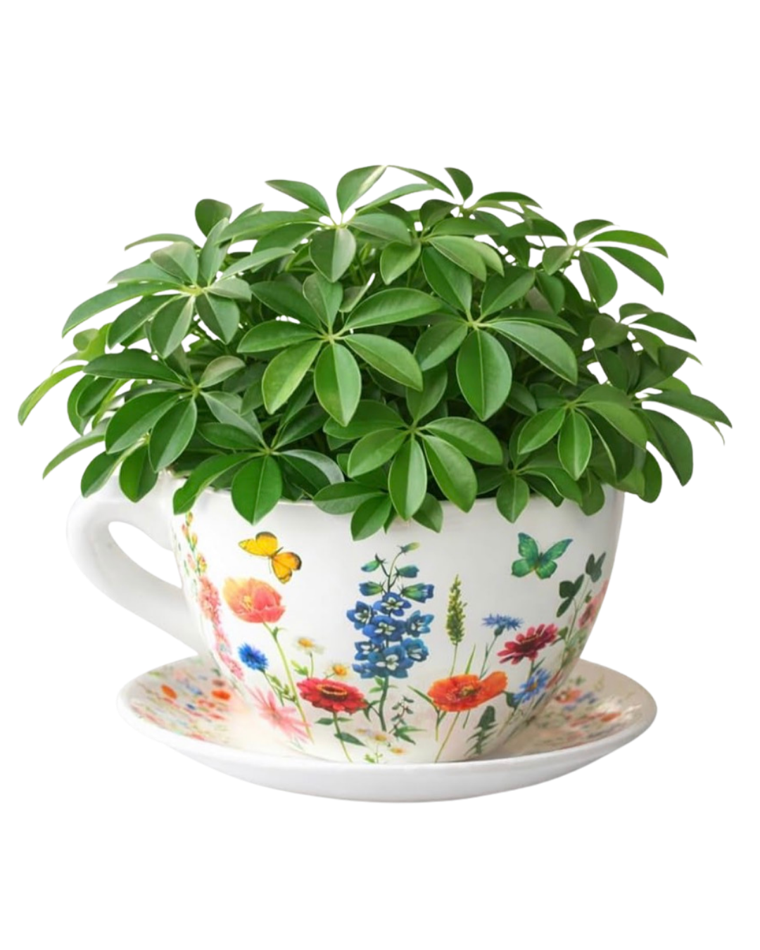 XXL Blumentopf Teetasse Wiesenblumen
