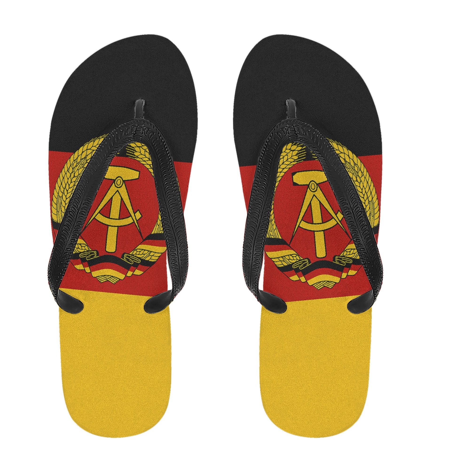 DDR Flipflops – Kultige Badeschlappen mit Flagge & Staatswappen