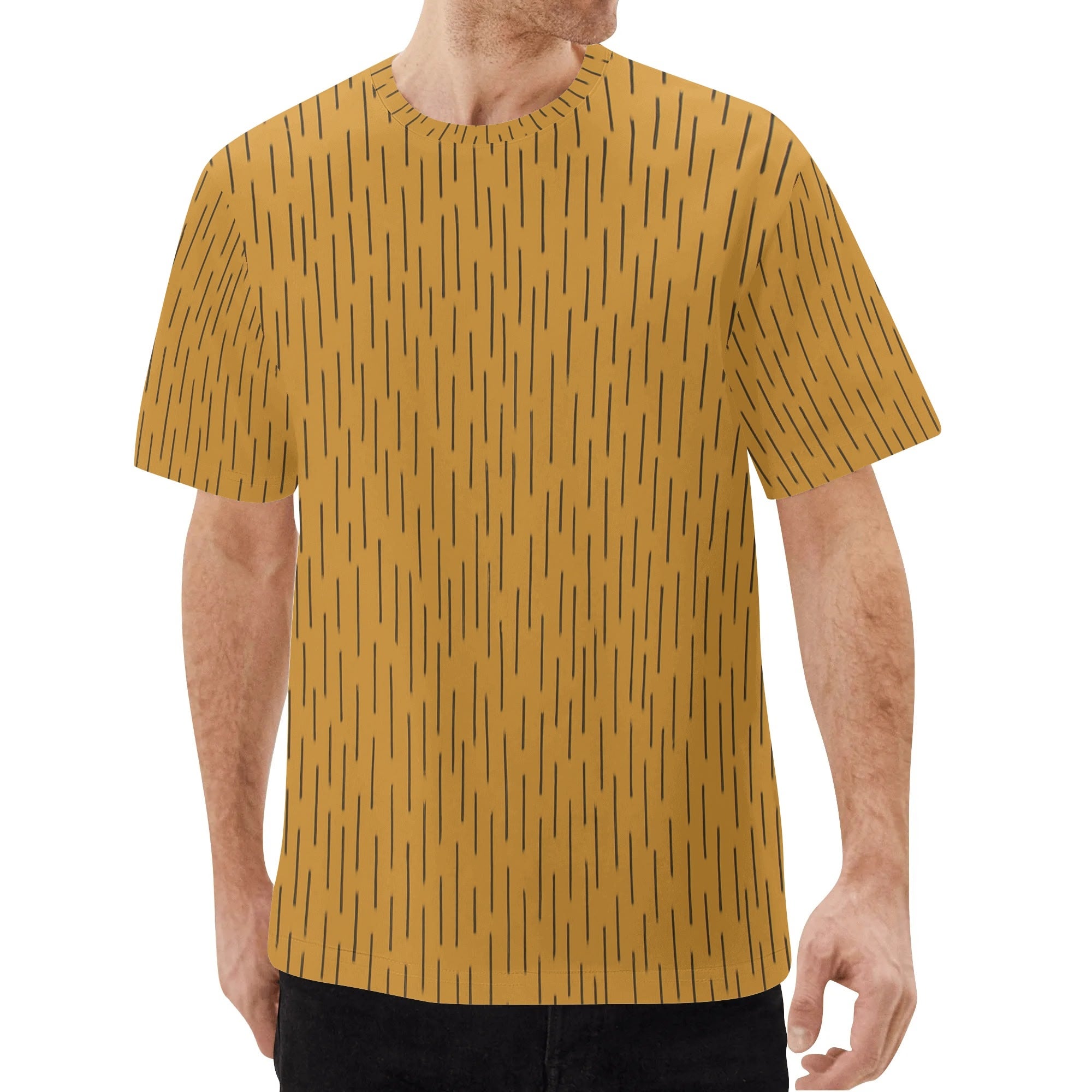Einstrich-keinstrich T-Shirt Senfgelb – DDR Tarnmuster Streetwear