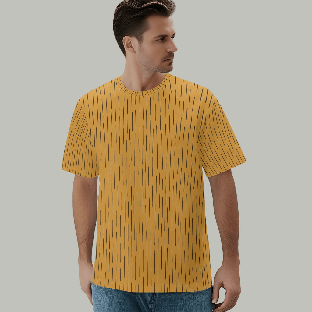 Einstrich-keinstrich T-Shirt Senfgelb – DDR Tarnmuster Streetwear