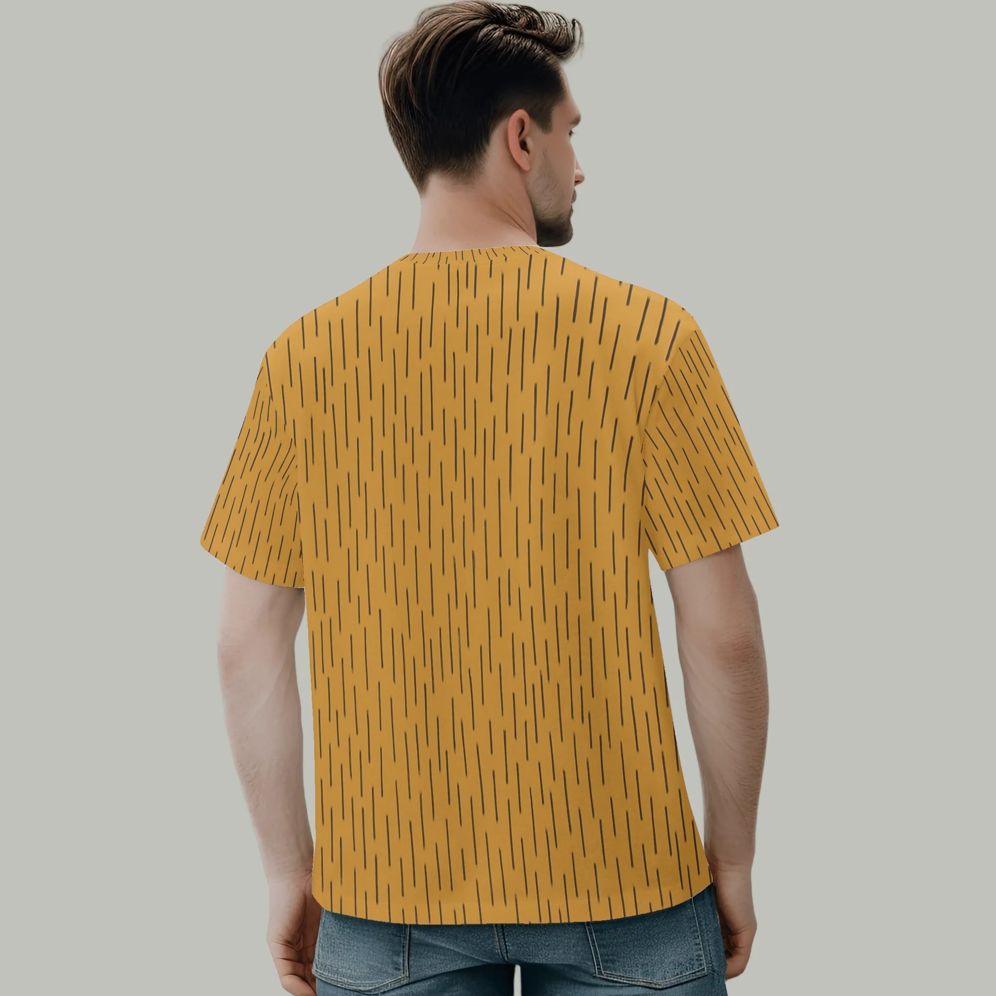 Einstrich-keinstrich T-Shirt Senfgelb – DDR Tarnmuster Streetwear
