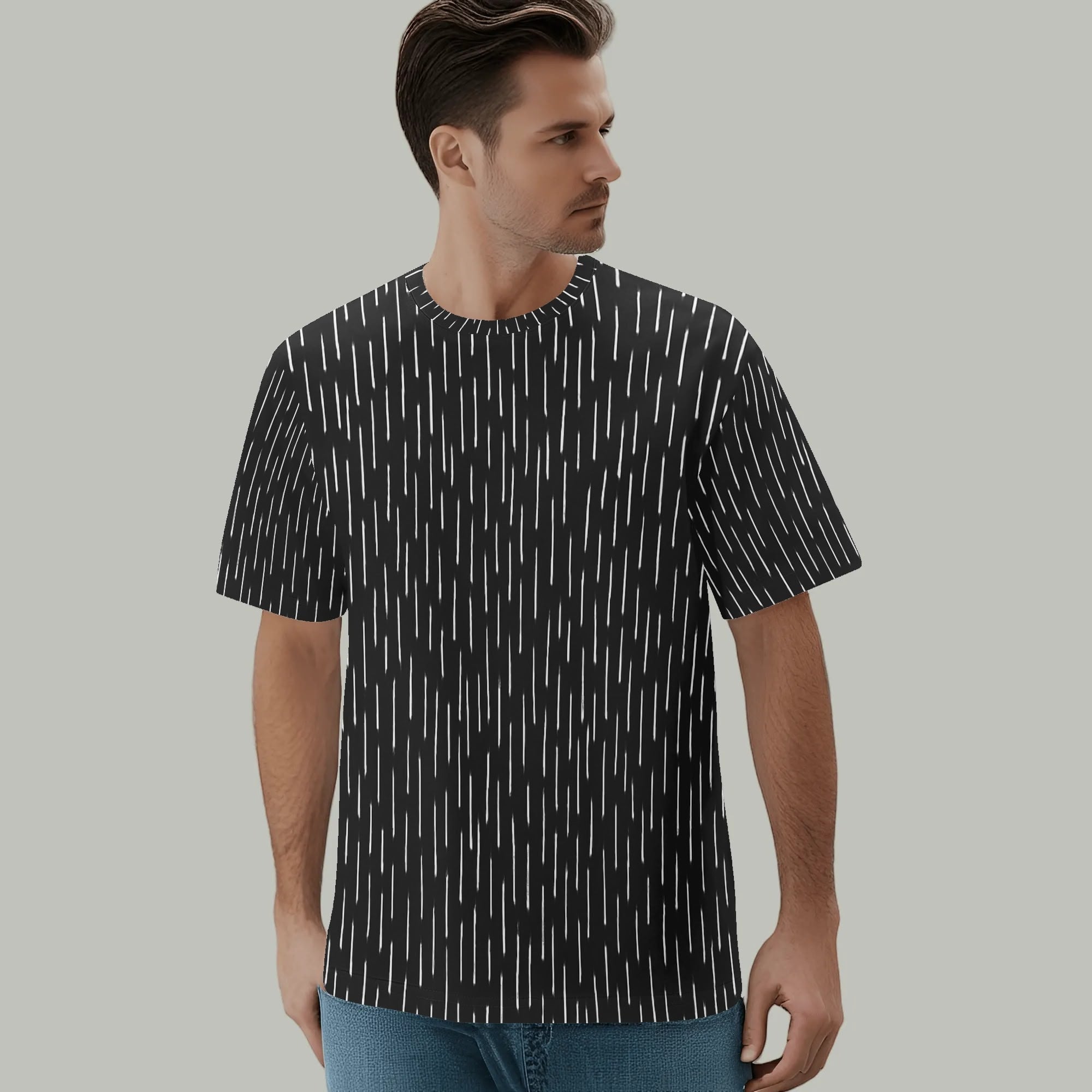 Einstrich-keinstrich T-Shirt Schwarz – DDR Tarnmuster als monochromes Statement