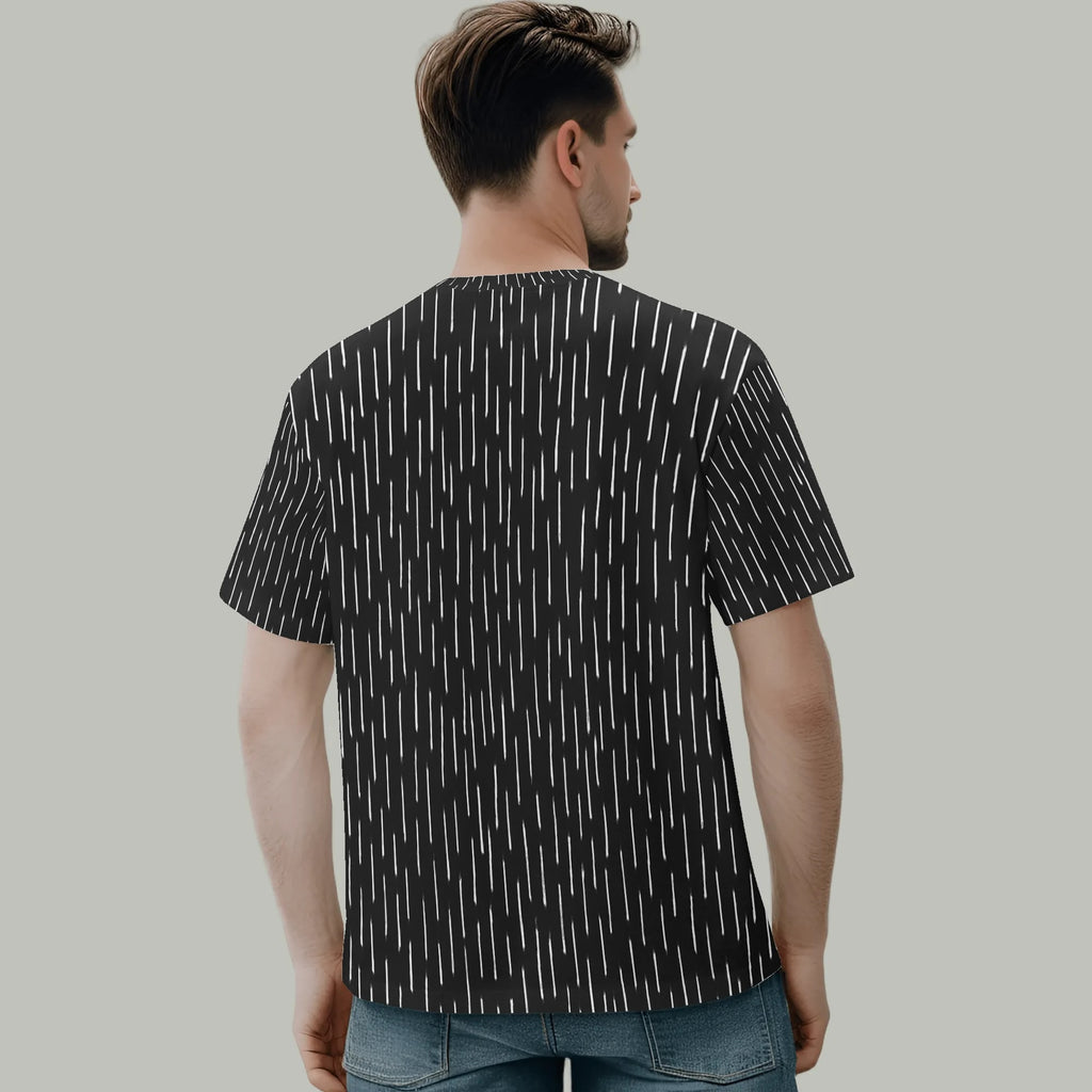 Einstrich-keinstrich T-Shirt Schwarz – DDR Tarnmuster als monochromes Statement