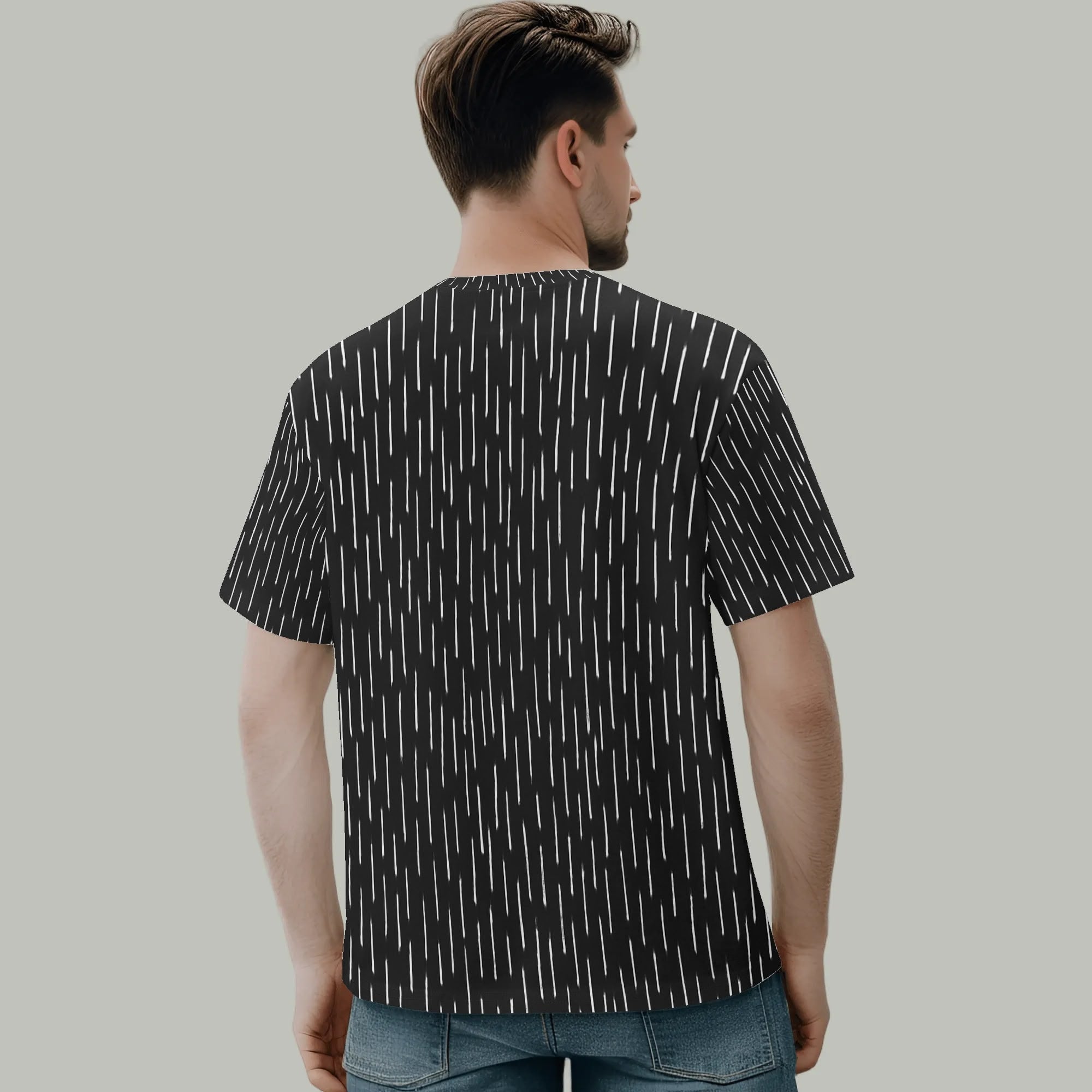 Einstrich-keinstrich T-Shirt Schwarz – DDR Tarnmuster als monochromes Statement