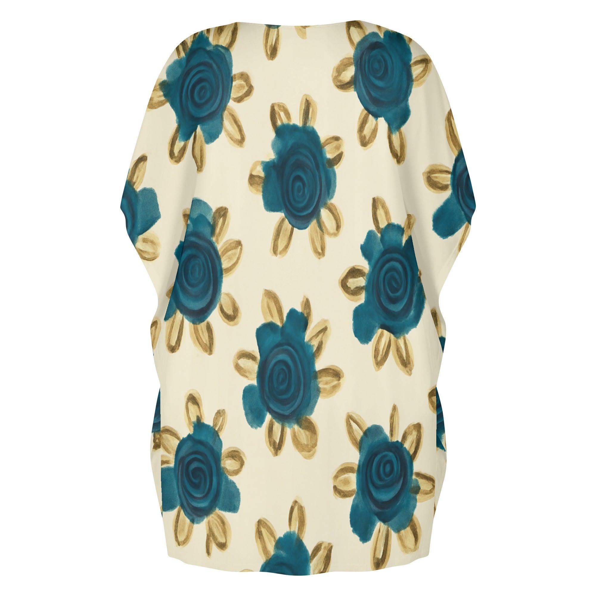 DDR Blumenkleid „Sonntags bei Oma“ – mit Retro-Rosen auf Beige