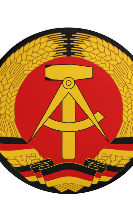 DDR Wappen Runde Flanellmatte