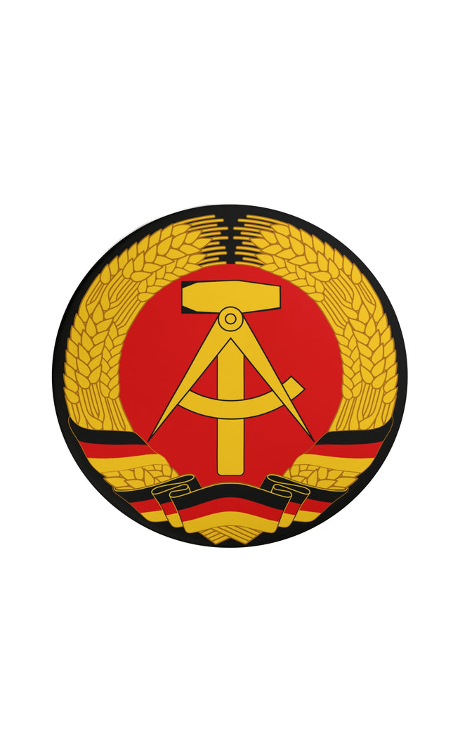 DDR Wappen Runde Flanellmatte