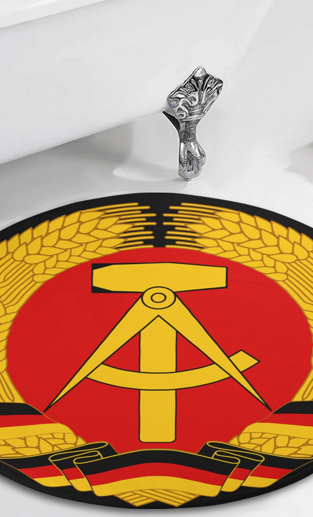DDR Wappen Runde Flanellmatte
