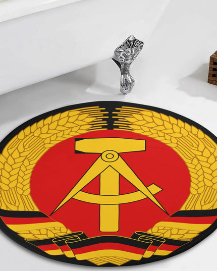 DDR Wappen Runde Flanellmatte