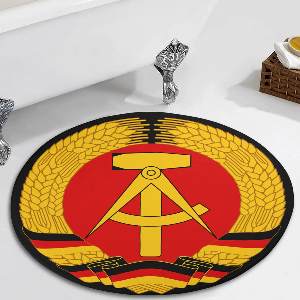 DDR Wappen Runde Flanellmatte