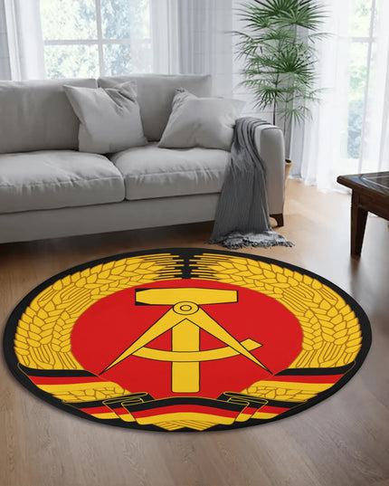 DDR Wappen Runde Flanellmatte