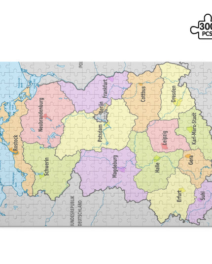 DDR Landkarte Puzzle
