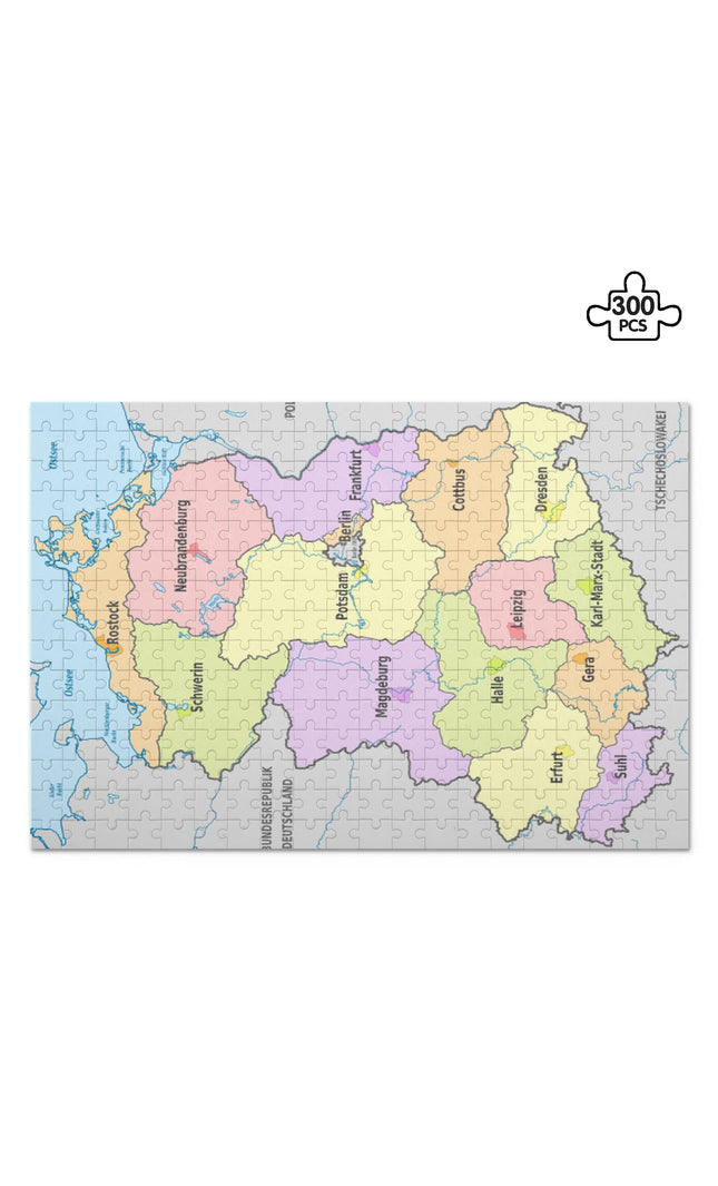 DDR Landkarte Puzzle