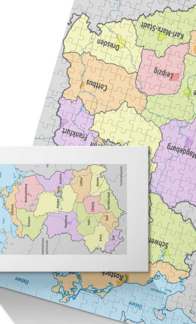 DDR Landkarte Puzzle