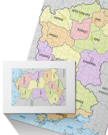 DDR Landkarte Puzzle