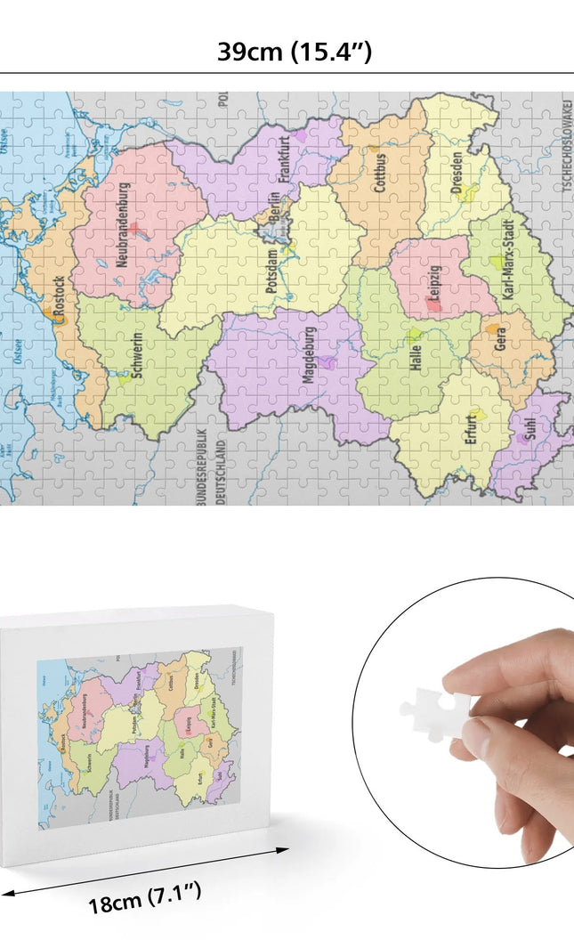 DDR Landkarte Puzzle