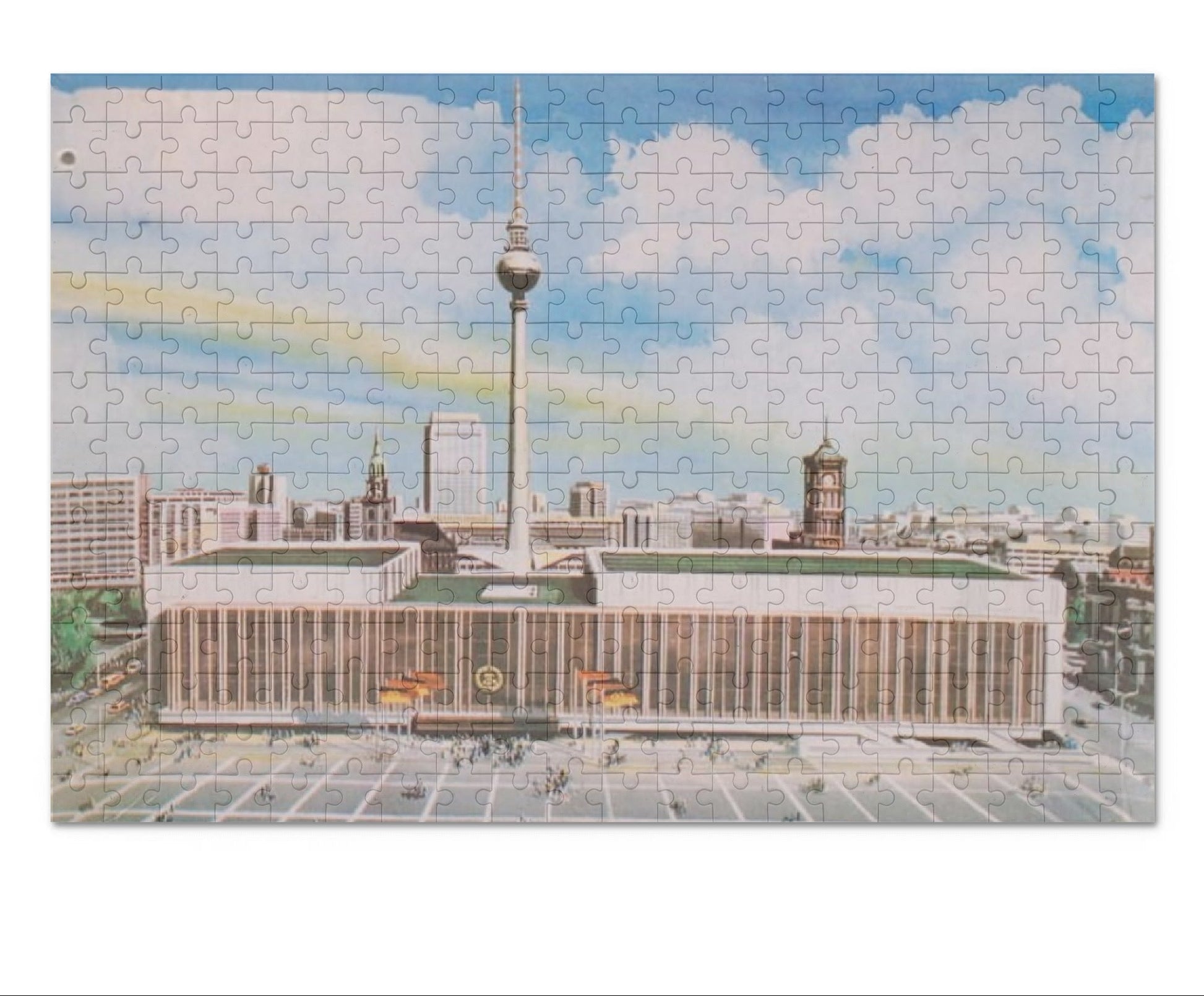 DDR Puzzle – Alexanderplatz mit Fernsehturm & Verlagshaus – 300 Teile Nostalgie-Motiv