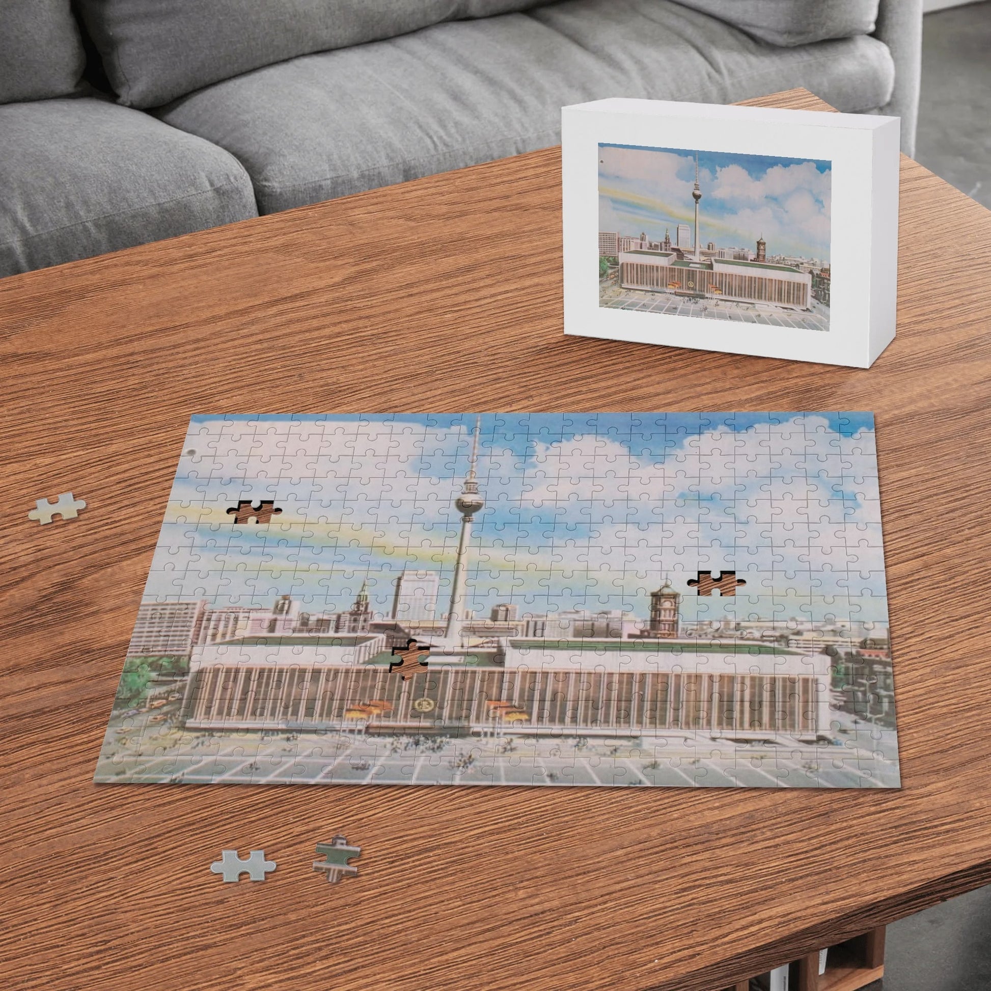 DDR Puzzle – Alexanderplatz mit Fernsehturm & Verlagshaus – 300 Teile Nostalgie-Motiv