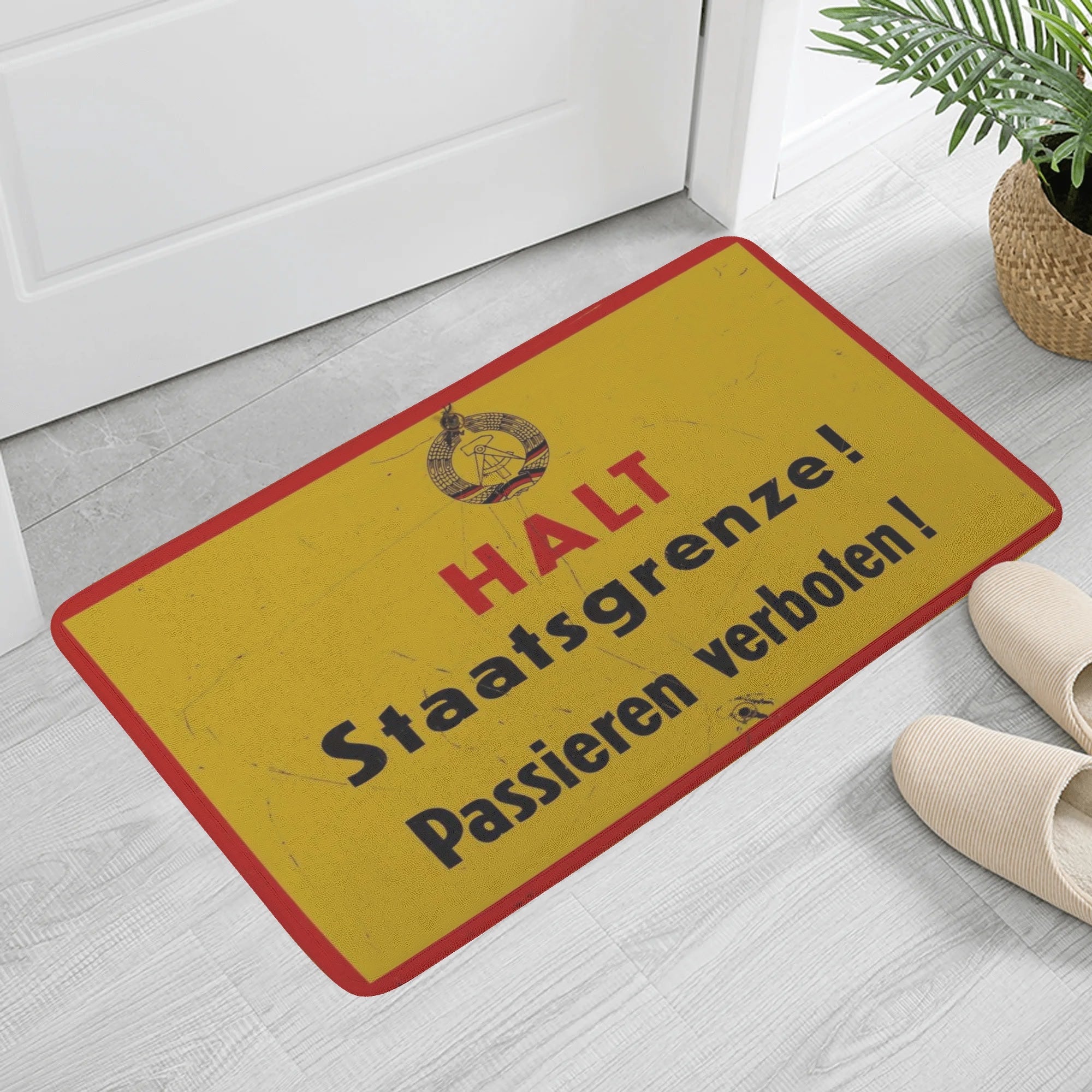 DDR Fußmatte HALT Staatsgrenze – 60×40 cm – Rutschfest & Nostalgie pur