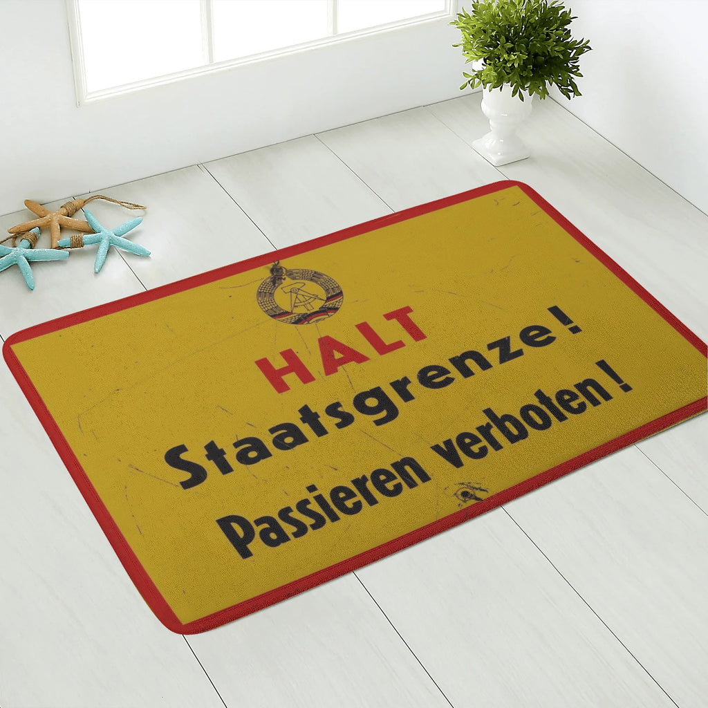 DDR Fußmatte HALT Staatsgrenze – 60×40 cm – Rutschfest & Nostalgie pur