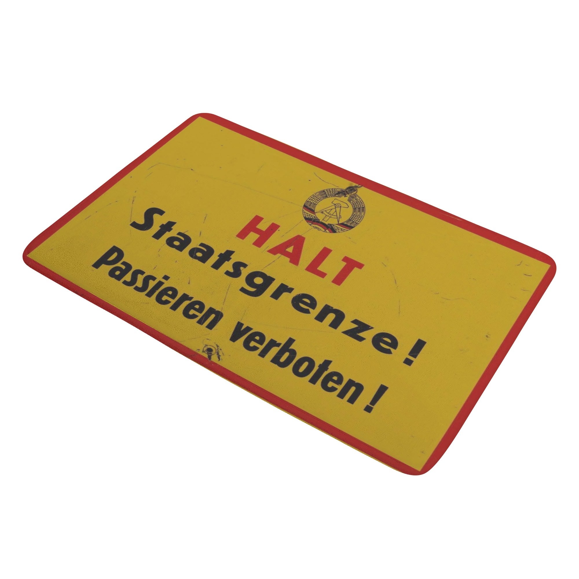 DDR Fußmatte HALT Staatsgrenze – 60×40 cm – Rutschfest & Nostalgie pur