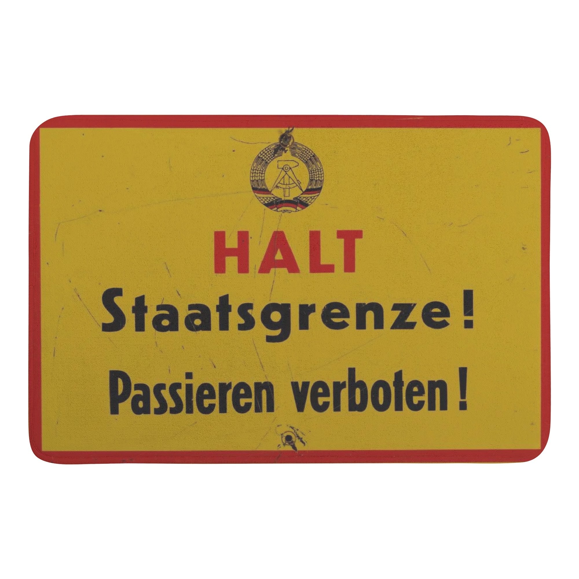 DDR Fußmatte HALT Staatsgrenze – 60×40 cm – Rutschfest & Nostalgie pur