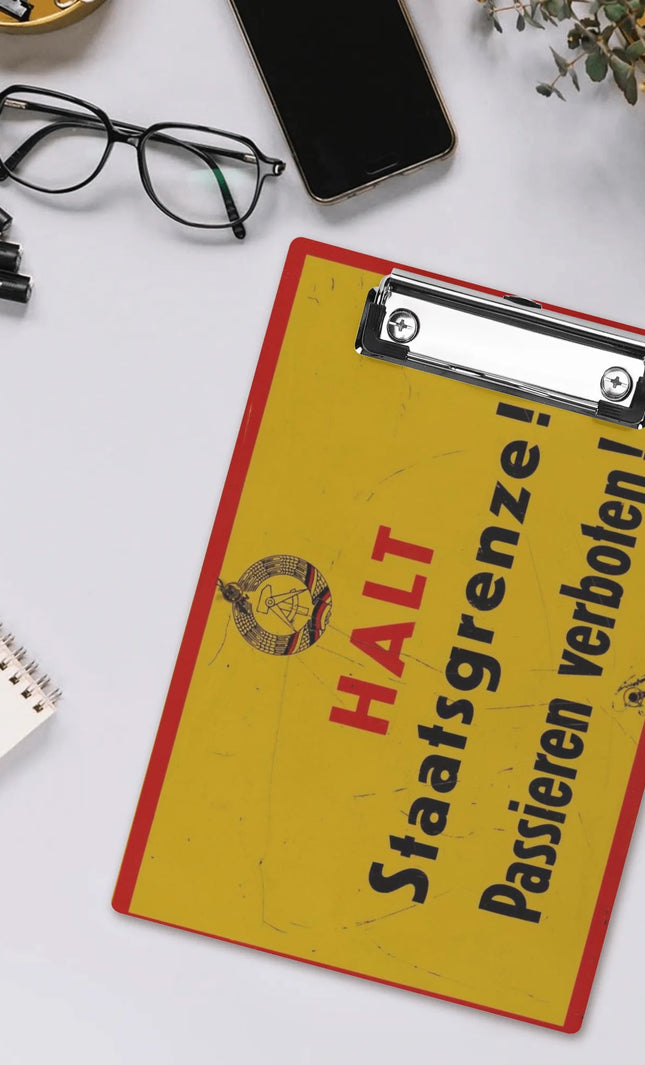 Klemmbrett Staatsgrenze